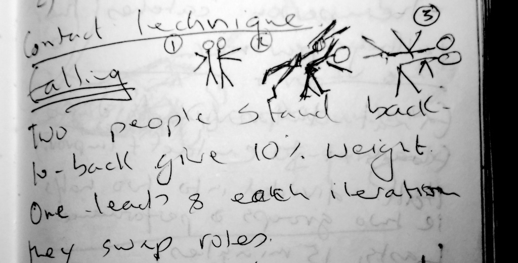 Exert: My dance notebook entry for Waterfall exercise (Sunday 4 June 2023) 